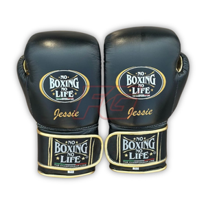 Guantes de Boxeo Personalizados No Boxing No Life para Entrenamiento y Sparring, con Cierre de Gancho y Lazo, de Cuero Genuino OEM - Product Image 2