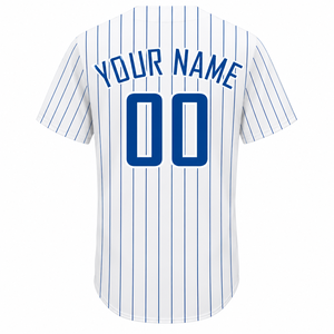 Camiseta de béisbol personalizada con rayas para jóvenes, camiseta de béisbol blanca con nombre y número del equipo, ropa deportiva transpirable - Product Image 3