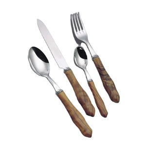 Designer Wooden Handle With New Designer Silver Polished <b>Cutlery</b> Flatware Set New Design Personalized <b>Travel</b> - Product Image 1