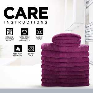 Toalla de Baño de Algodón Suave Color Morado, Ligera, de Secado Rápido, Absorbente, de Lujo, para Spa, Hotel, Playa - Product Image 2