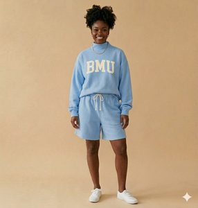 Radiant Winter Mock Neck Shorts <b>Set</b> Women Twin Ensemble Outfit Cozy Mild Warm Easygoing Refined Daily Wear - Product Image 1