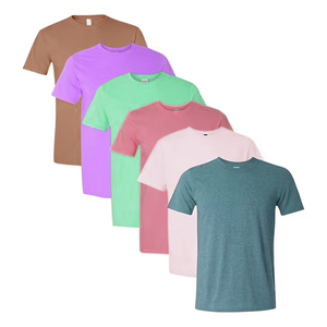 เสื้อยืดคอกลมไซส์ใหญ่ ระบายอากาศได้ดี เย็บสองชั้น ผ้าฝ้ายเนื้อแน่น รับผลิตแบบ OEM ODM ตามสั่ง - Product Image 1