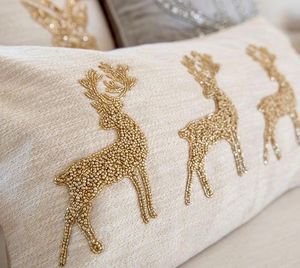 Peacock Design Hand Beaded Cotton Linen Cushion <b>Cover</b> Embroidery Pillow Case Home <b>Sofa</b> Bedding Room Decoration <b>Seat</b> Furniture - Product Image 3