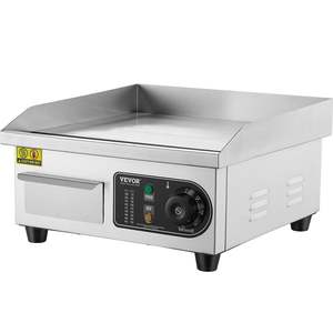 Commercial 1700W <b>Electric</b> Stainless Steel <b>Griddle</b> Grill Adjustable Temp Countertop Flat Top for Home Restaurant 14.17 X 11.81 X - Product Image 1