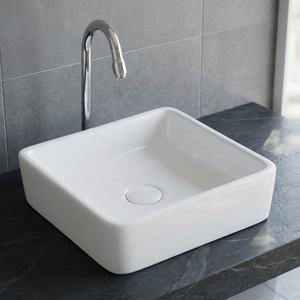À vendre céramique blanc coin comptoir bassin porcelaine évier de lavage à la main pour la maison cuisine salon - Product Image 6
