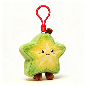 Llavero de peluche de fruta estrella personalizable, amuleto de peluche de carambola, llavero de peluche de fruta estrella, mini juguete de peluche de fruta estrella - Product Image 3