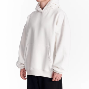 Sweat-shirts à capuche surdimensionnés pour hommes, en coton mélangé de qualité supérieure, avec logo personnalisé, épaules tombantes, en tissu éponge français - Product Image 4