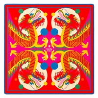 Tapis de Mahjong pliable personnalisé Dragon 33x33 pouces en néoprène premium antidérapant, design original, tapis de jeu de Mahjong américain, cadeaux