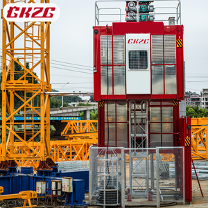 Alat dan Peralatan Pengangkat Bangunan, Lift Bangunan, <span class=keywords><strong>Hoist</strong></span> Konstruksi Kandang Ganda - Product Image 5