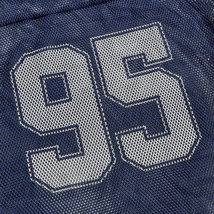 Camiseta Deportiva Personalizada de Fútbol Americano con Malla Abierta de Poliéster, Unisex, Transparente, Ligera, Holgada, Estilo Y2K - Product Image 4