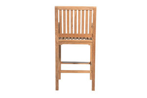เก้าอี้บาร์ทำจากไม้สักเกรดหนึ่งสำหรับชานบ้านและคาเฟ่ - Product Image 4
