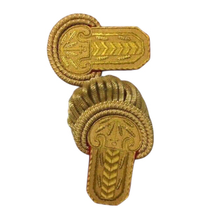 Épaulettes de pilote d'avion personnalisées haut de gamme avec franges et bords en viscose, logo personnalisé - Product Image 1