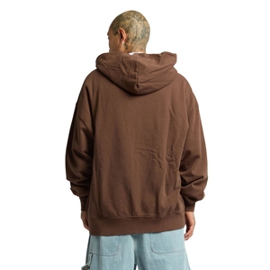 Sweat à capuche zippé marron pour homme, coupe oversize, en polaire, avec cordon de serrage, style streetwear, vente en gros - Product Image 4