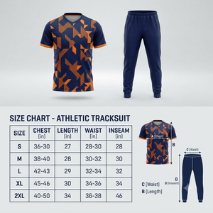 Ensemble de t-shirts pour hommes bleu et orange multicolores à col en V, séchage rapide, tricotés en polyester et élasthanne, décontractés pour l'été - Product Image 6