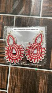 Pendientes Colgantes Unisex de Moda con Diseño de Bordado Multicolor, Joyería de Cuentas de Semillas de Moda en Oferta para Fiestas, Tamaño Personalizado - Product Image 5