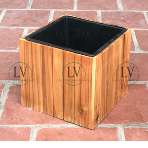 Maceta Artesanal de Madera de Acacia con 3 Compartimentos, Jardinera de Madera Natural para Decoración de Jardín Exterior, Venta al por Mayor desde Vietnam - Product Image 3