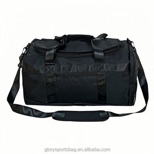 Premium Black Travel Duffle Bag Large Capacity Waterproof Oxford Weekender with Reinforced <b>Webbing</b> and Padded Shoulder <b>Strap</b> - Product Image 3