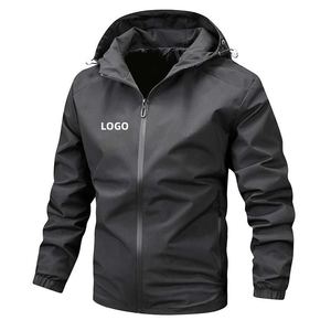 Chaqueta Cortavientos Impermeable Personalizada OEM para Hombre, Chaqueta de Invierno con Capucha, Chaqueta Cortavientos Transpirable de Lona para Exteriores - Product Image 3