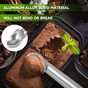 Cuchara Profesional de Aluminio para Helado, Ecológica, Reutilizable, Apta para Lavavajillas, Color Plata y Negro, Herramienta de Cocina para Hacer Bolas de Helado - Product Image 5