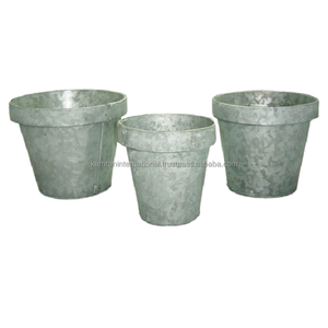 Macetas de flores de Metal, juego de diseño de forma redonda de 3 para restaurante, jardín y hogar, jardín, accesorios decorativos para macetas florales - Product Image 1