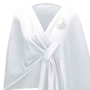 Chal Blanco para Adultos Jack and Jill, Suave, Ligero, Elegante, Bufanda de Moda, para Fiestas Formales o Casuales, Accesorio con Estilo para Mujer - Product Image 3