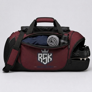 Bolsa de fútbol al por mayor de fábrica con tela de calidad, compartimentos espaciosos, diseños personalizados, cremalleras resistentes y asas fuertes - Product Image 2