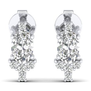 REYES Luxury 925 Sterling <b>Silver</b> Moissanite Screw <b>Back</b> Stud <b>Earrings</b> For Women Classic Wedding Gift Fine Jewelry <b>Earrings</b> - Product Image 2