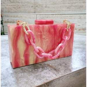 Sac à main de soirée en résine, accessoires de mode en cristal de luxe pour femmes - Product Image 1