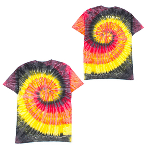 เสื้อยืดแขนสั้นผู้ชายลายมัดย้อม ผ้าฝ้าย 100% คอกลม ทรงปกติ สวมใส่สบาย ดีไซน์ลายถักสีชมพู - Product Image 5