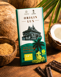 Barre de chocolat noir au nectar de noix de coco 58% avec emballage personnalisé pour souvenirs et cadeaux - Product Image 4
