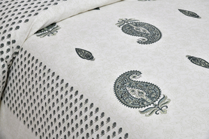 Sábana Plana de Algodón Estampada de Calidad Clásica, 200 Hilos, Transpirable para Todas las Estaciones, con Diseño Paisley, Lavable, para Adultos, para Hogar y Hotel - Product Image 5