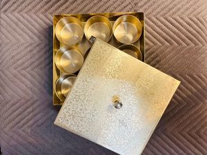 Kitchenware Antique Brass Eco-Friendly Durable Leak Proof Decorative <b>Spice</b> <b>Box</b> Storage Rack Spoon Set Kitchen Decor - Product Image 2