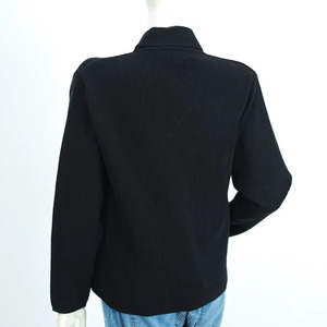 Women's Minimalist Scarf Collar Pullover Full Sleeve Solid Color <b>Wool</b> Knit Breathable Autumn Wear Regular Length Soft Ties - Product Image 3