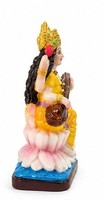 Resin Hindu Goddess Figure Yellow Seated String Instrument Lotus Base Swan Home Decor Traditional Handmade Sculpture for Living