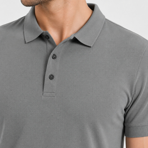 Wholesale Latest Design Men's Polo Shirts Short Sleeve Solid Color Pique Knitted Breathable Casual Style Regular Fit Men's Short - Product Image 6