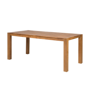Mesa de comedor rectangular de madera Natura de color marrón claro con patas rectas de aspecto bloque y una silueta limpia y minimalista. - Product Image 2