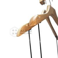 Cintres à maillots de bain et bikinis modernes en bois, 39 cm, à un seul niveau, gain de place, avec logo personnalisé, pour magasin de vêtements, armoire et salon