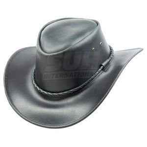 Custom Logo High Quality Leather <b>Western</b> Cowboy <b>Hats</b> Adjustable Lightweight Breathable Four Seasons Casual Outdoor Wear - Product Image 2
