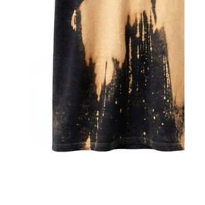 T-shirt tricoté oversize pour homme, teinture dégradée, manches courtes, col rond, coupe décontractée ample, 100% coton, 200 grammes, couleur unie - Product Image 5