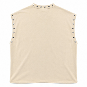 Débardeur personnalisé SHY SPORTS avec impression graphique en strass, 100 % coton, tissu doux, nouveau style tendance, sans manches, unisexe - Product Image 2