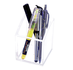 Pot à stylos promotionnel en acrylique, porte-crayons professionnel au design antique, accessoire de bureau personnalisé en acrylique - Product Image 1