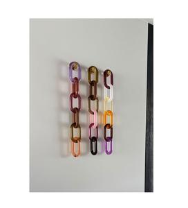 Décoration murale en chaînes de résine pour projets personnalisés, chaînes entrelacées faites à la main, décoration murale pour la maison, taille moyenne et grande - Product Image 3