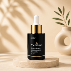 เซรั่มบำรุงผิวหน้า Brightening MediLuxe Renew 20 กรัม วิตามินซี ไนอะซินาไมด์ สูตรไวท์เทนนิ่งผสมทองคำ สำหรับใช้ที่บ้าน ดูแลผิวทุกวัน - Product Image 2