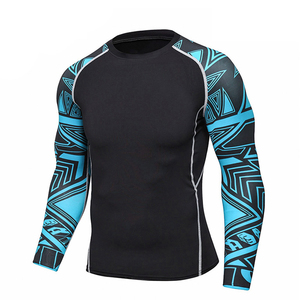 Men's High Quality Breathable Quick Dry Eco-Friendly Long Sleeve Gym Rash Guard with Custom Sublimation Printing OEM Wholesale - Product Image 5