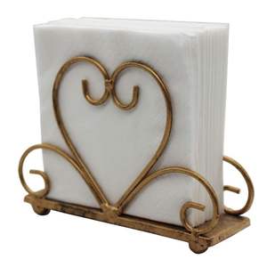 Porte-serviettes en métal doré moderne en forme d'arche |   Organisateur de papier de table en acier inoxydable de luxe pour mariage, restaurant, maison, hôtel, décoration - Product Image 4