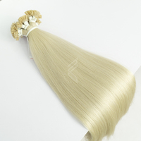 Extensions de cheveux vierges européens de couleur claire de qualité supérieure, pointe plate, style Fumi, double trame, haute qualité, vente en gros