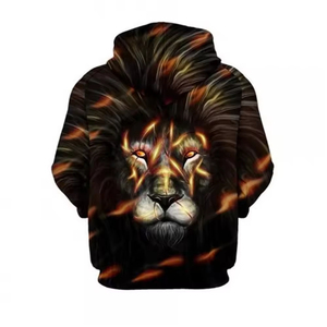 Sweat à capuche décontracté pour homme, motif uni, en molleton 100 % coton, design streetwear, idéal pour l'hiver - Product Image 3