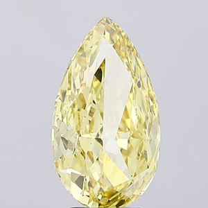 Diamant de laboratoire élégant de forme poire, jaune vif fantaisie, taille excellente, haute brillance, pierre lâche de type CVD 2A, pour la fabrication de bijoux. - Product Image 6