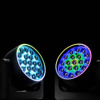 SHEHDS Luces de Escenario RGBW de 19x25W DMX512 con Zoom y Cabezal Móvil para KTV, Fiestas, Bares y Conciertos
