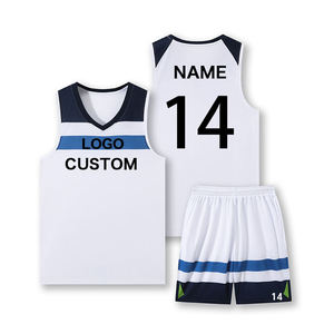 Custom Logo Basketball Uniform <b>Set</b> OEM Breathable Adult Jersey Shorts Plus Size Sportswear - Product Image 1